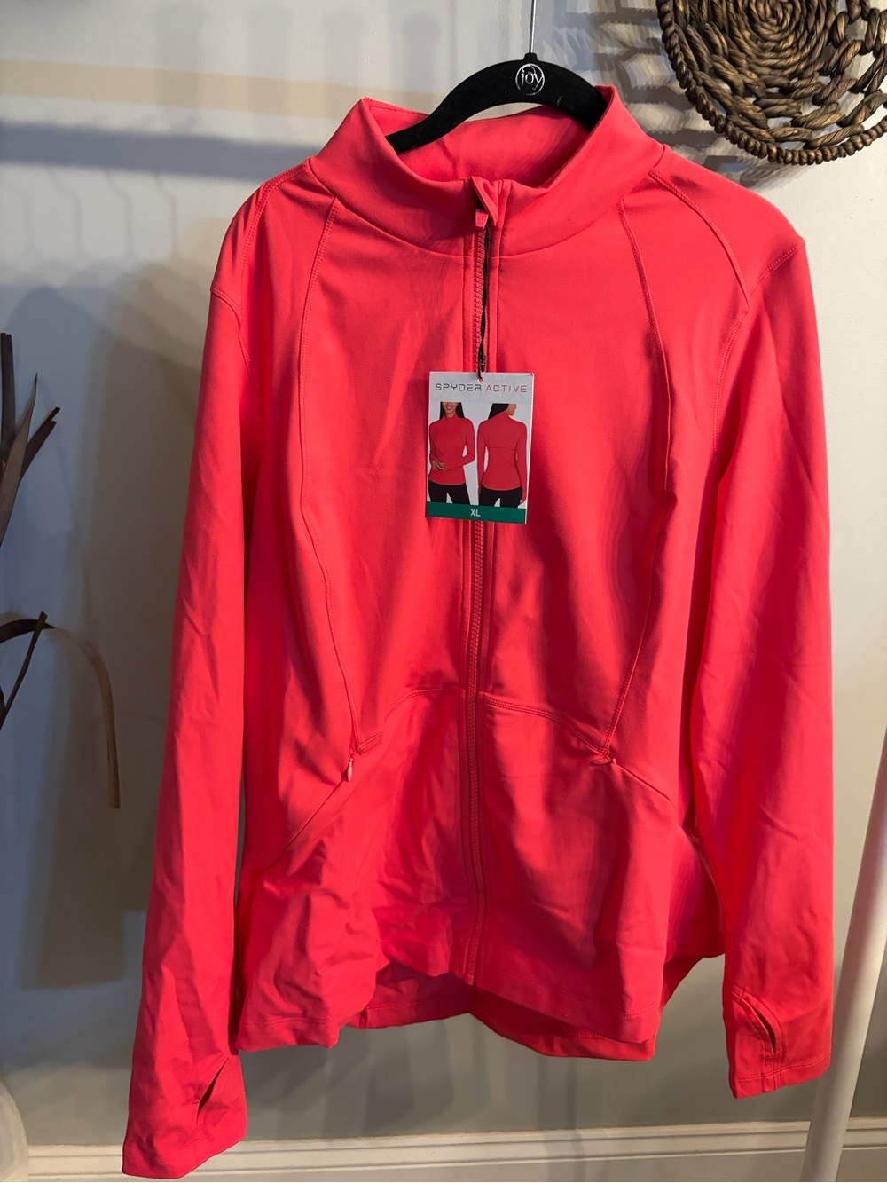 NWT ✨ Spyder Women's Hot Pink Full-Zip Active Jacket -XL - Picture 3 of 9